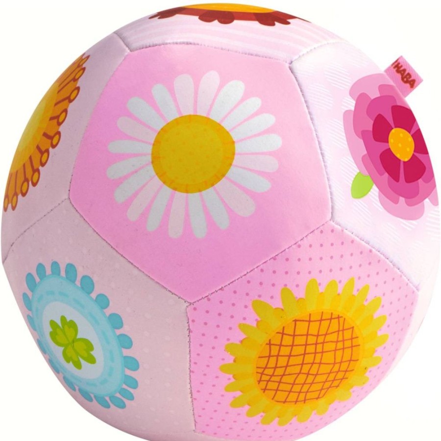 HABA Plusch-Babyspielzeug | Flower Magic 5 1/2" Weicher Babyball