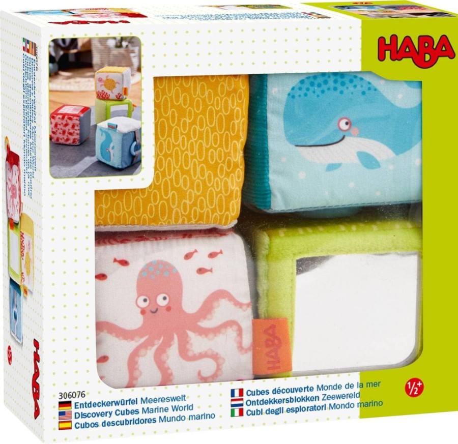 HABA Plusch-Babyspielzeug | Weiche Baby-Entdeckungswurfel Von Marine World