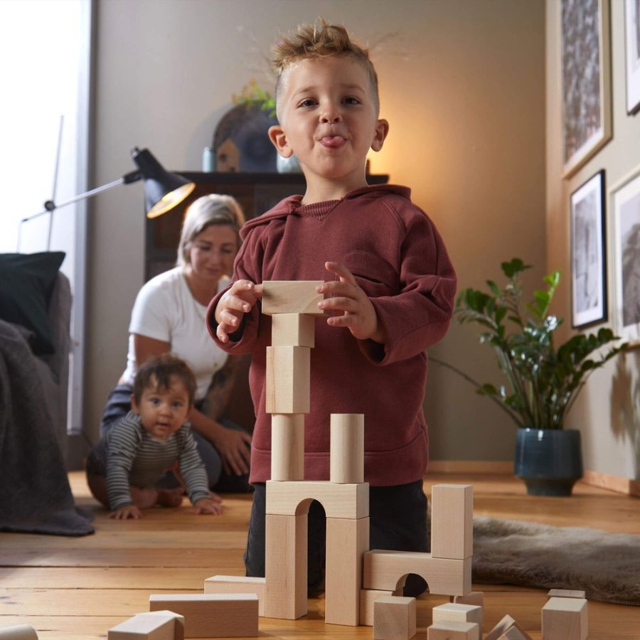 HABA Stapelspielzeug Und Ordnenspiele Aus Holz | Grundbausteine 60-Teiliges Groses Starter-Set