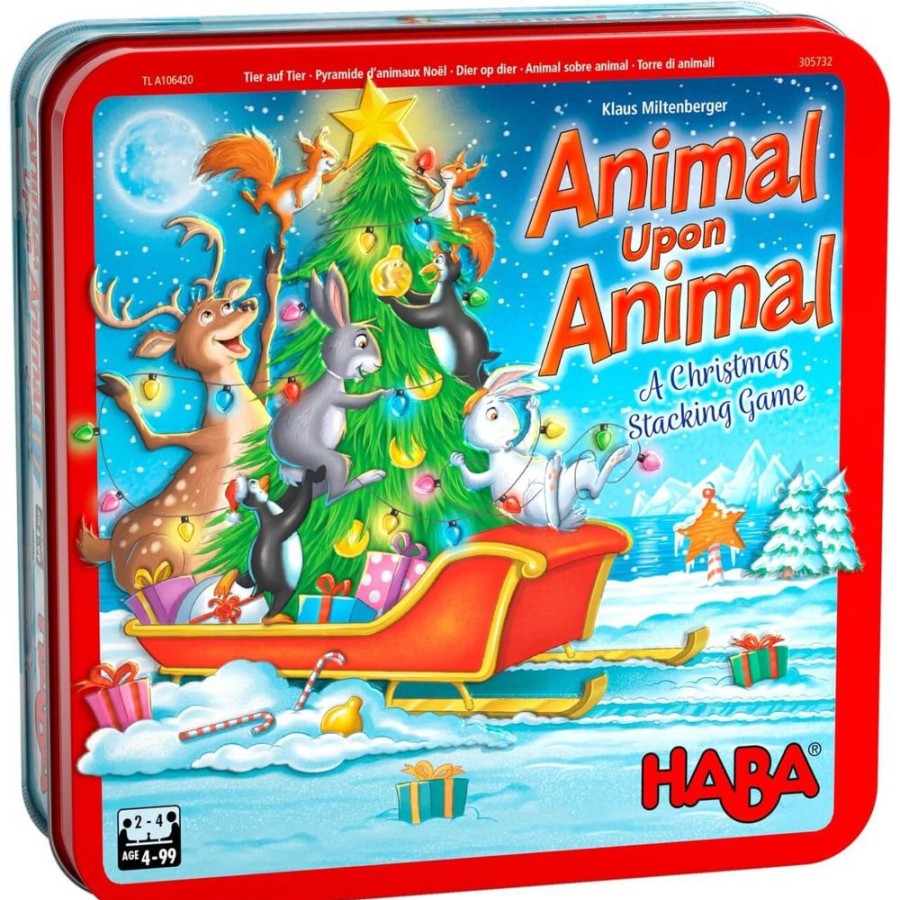 HABA Schnurspielzeug + Motorik | Tierisches Weihnachts-Stapelspiel