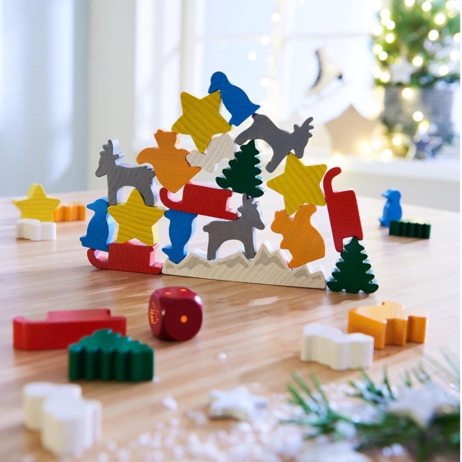 HABA Schnurspielzeug + Motorik | Tierisches Weihnachts-Stapelspiel