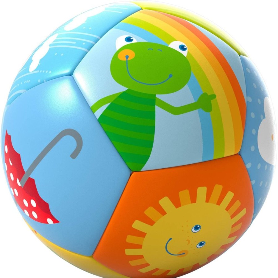 HABA Plusch-Babyspielzeug | Rainbow World Babyball 4,5"