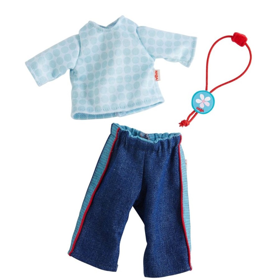 HABA Puppenkleidung + Zubehor | Kleid-Set Jeans Fur 12" Soft Dolls