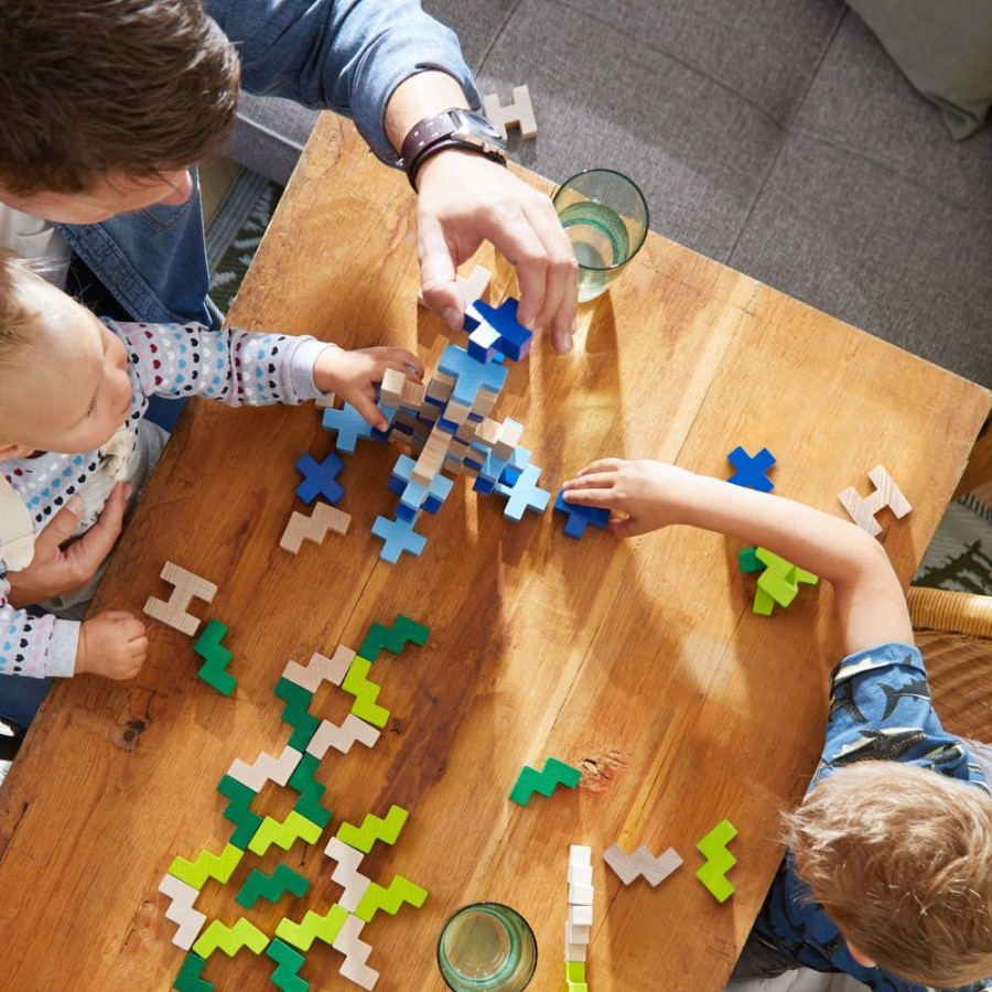 HABA Formsortierer + Stapelspielzeug | 3D-Aerius-Holzstapelspiel