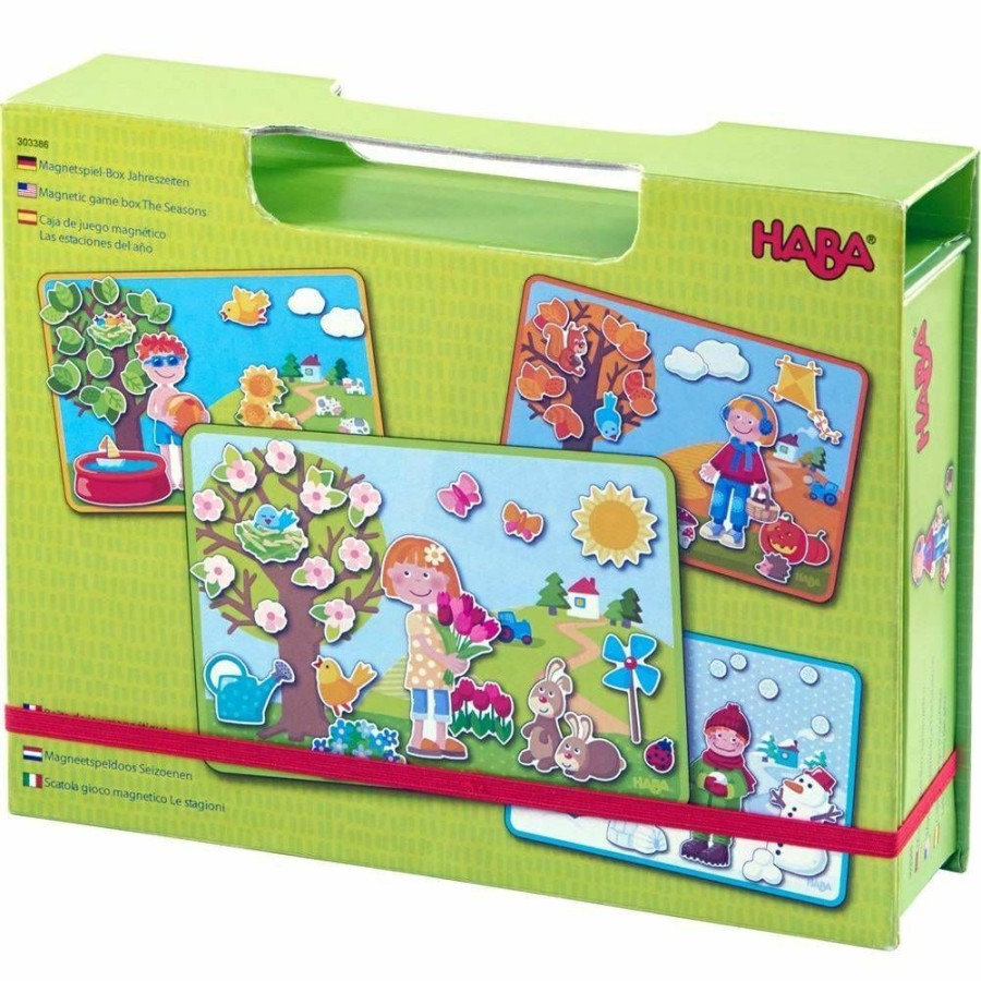 HABA Reisen + Magnetspiele | Die Magnetische Spielbox „Seasons".