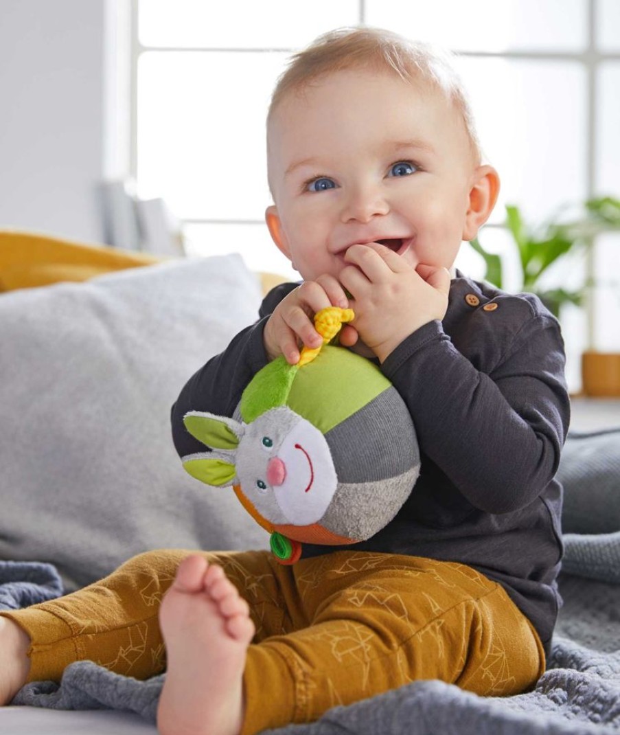 HABA Plusch-Babyspielzeug | Weicher Hasenball Mit Rasseleffekt