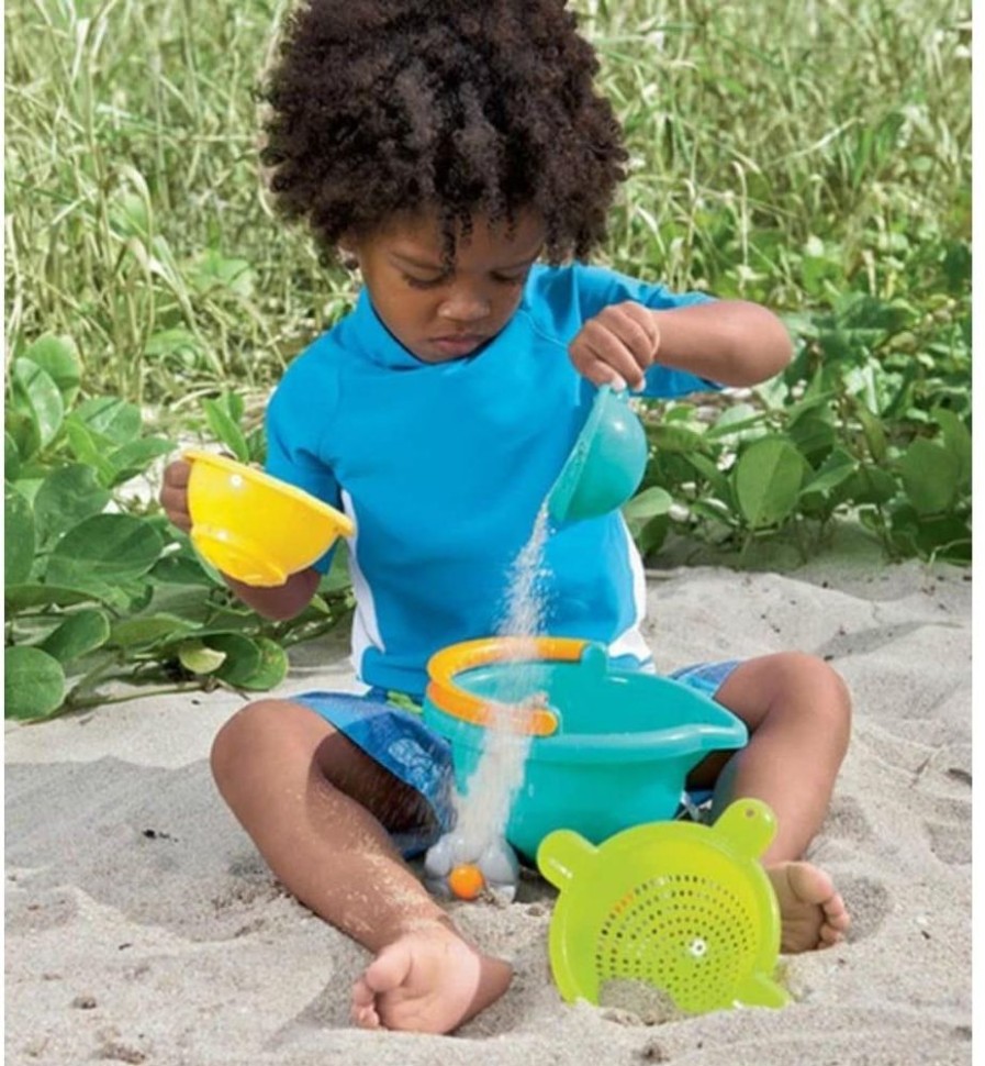 HABA Strand- Und Outdoor-Spielzeug | Sandeimer-Roller, 4-Teiliges Strandspielzeug-Set Zum Verschachteln