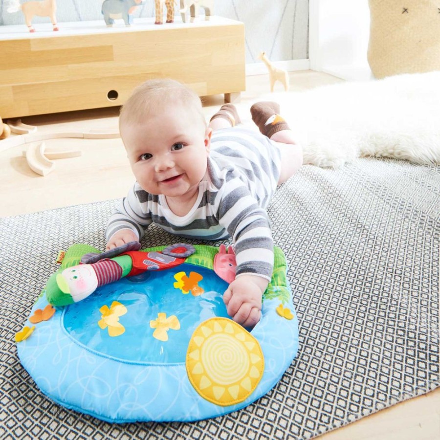 HABA Spielhallen, Spielmatten + Zubehor | On The Farm Wasserspielmatte, Bauchzeitaktivitat