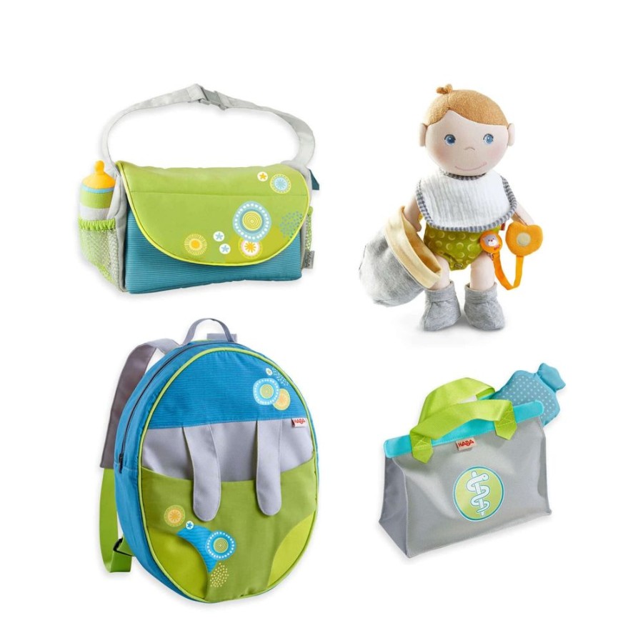 HABA Puppenkleidung + Zubehor | Maxime Baby Doll Essentials-Paket